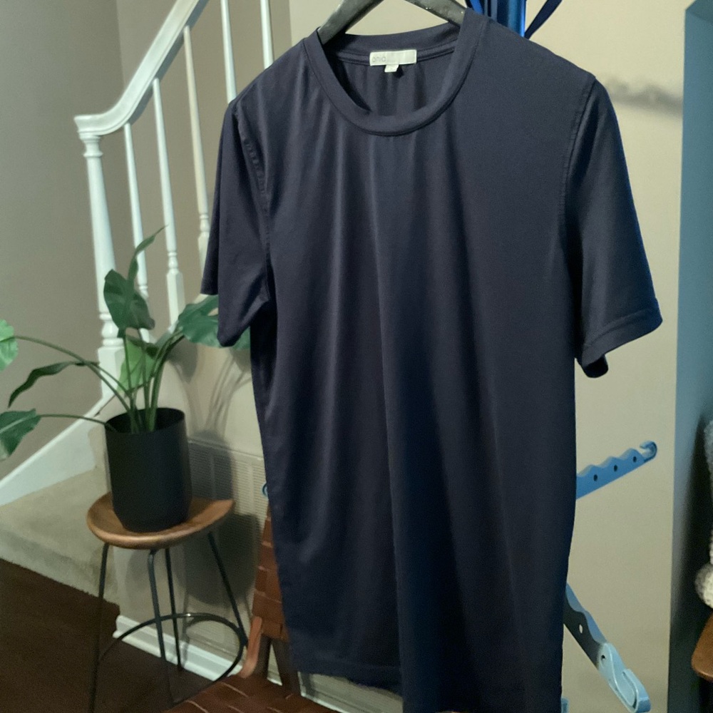 (BONUS ITEM) Comfortable Onio Men’s Navy Blue Men's Shirt Small Active Wear